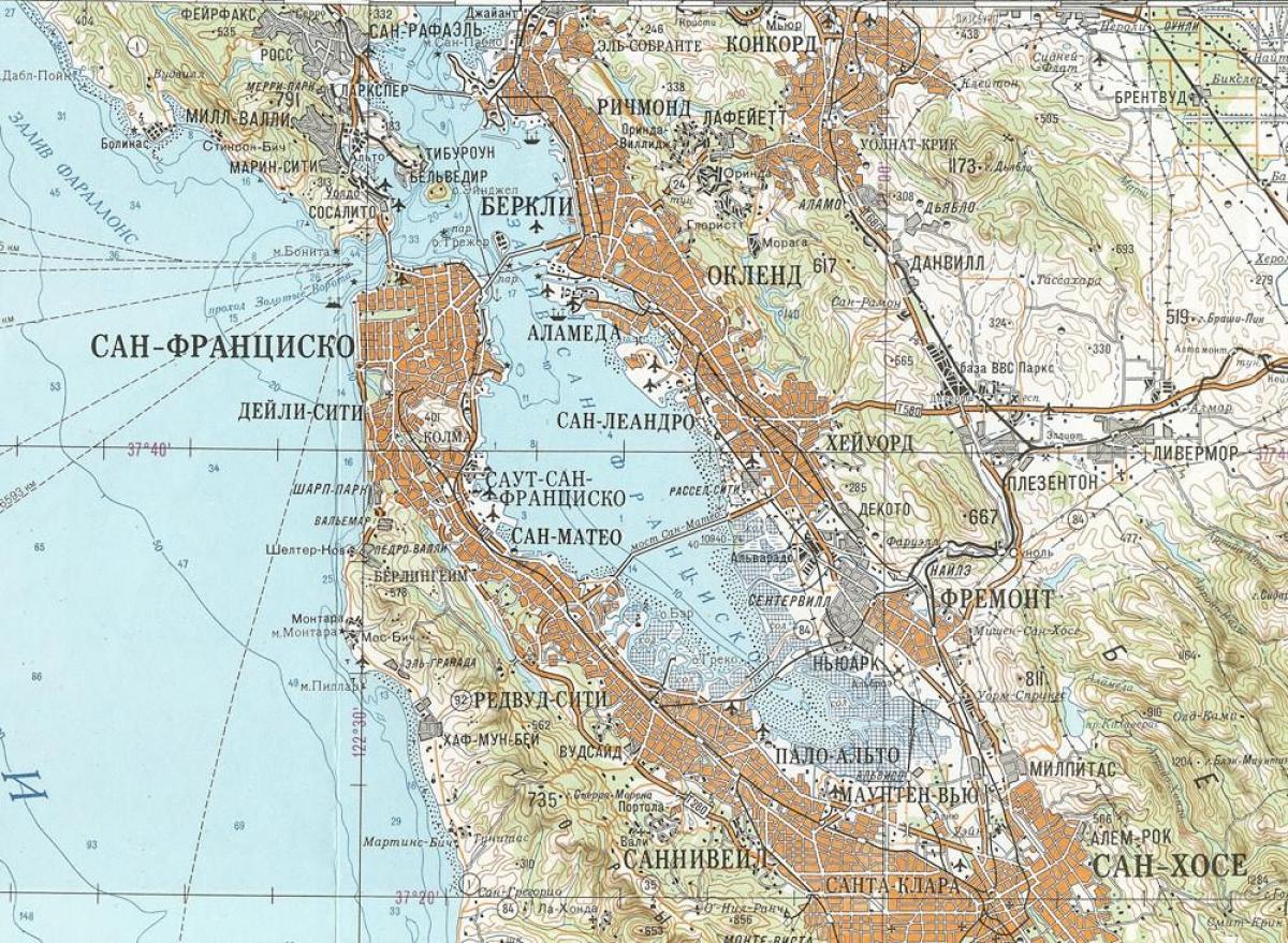 Kaart van die sowjet-San Francisco