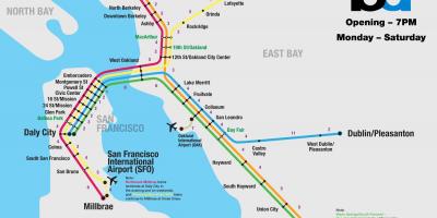 Bart stelsel San Francisco kaart