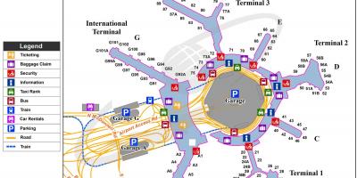SFO internasionale lughawe kaart