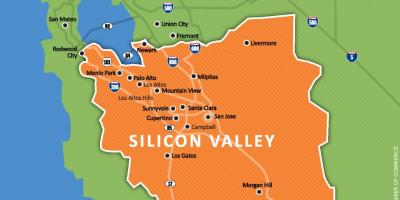 Silicon valley in die wêreld kaart