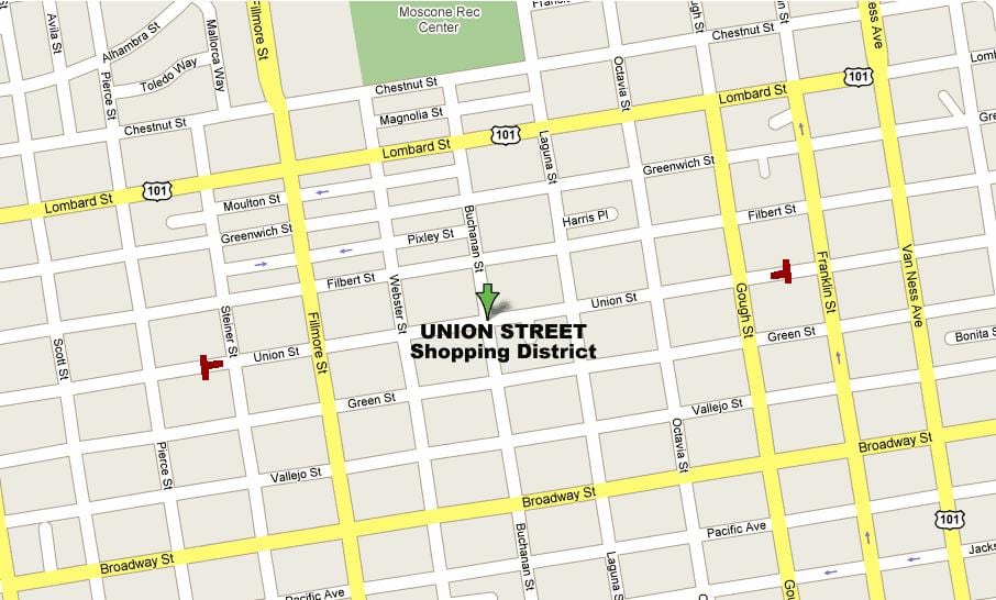Kaart van die winkel San Francisco