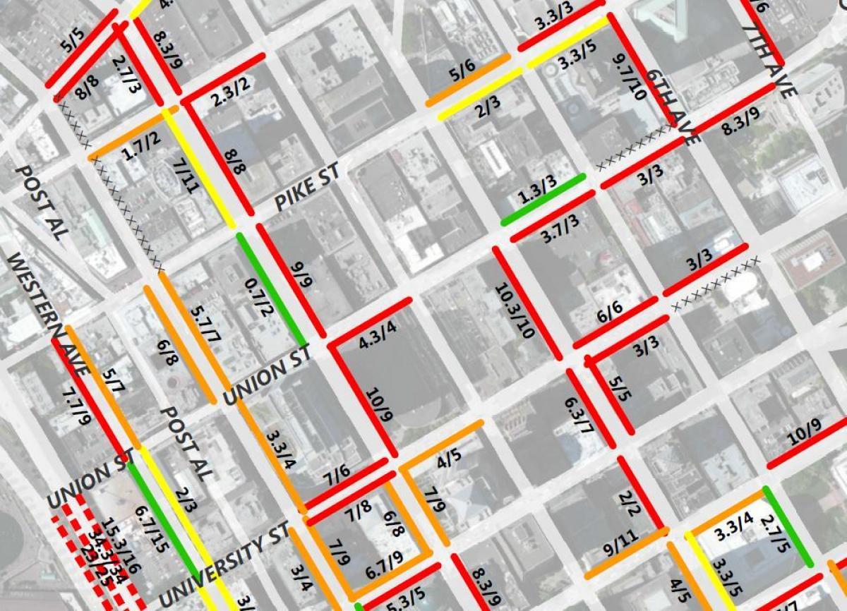 Kaart van San Francisco 2 uur parkering