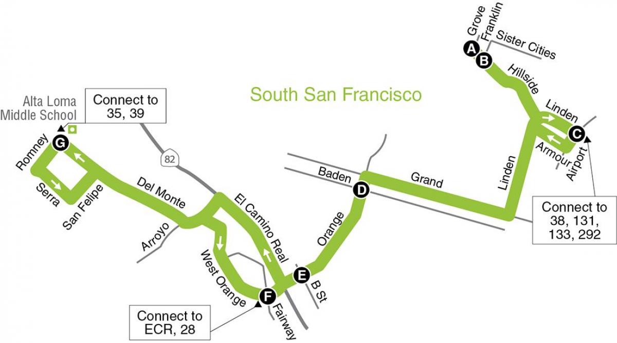 Kaart van San Francisco elementêre skole