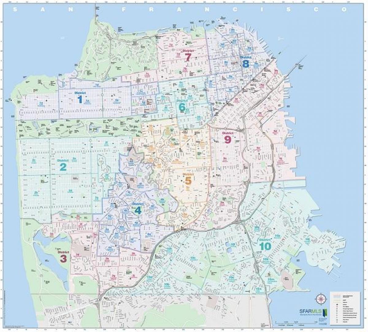 San Francisco mls kaart