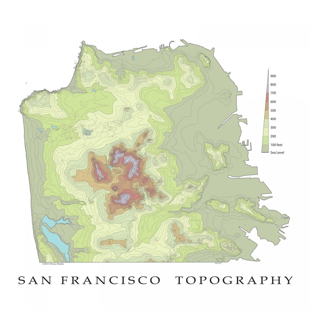 San Francisco topografiese kaart