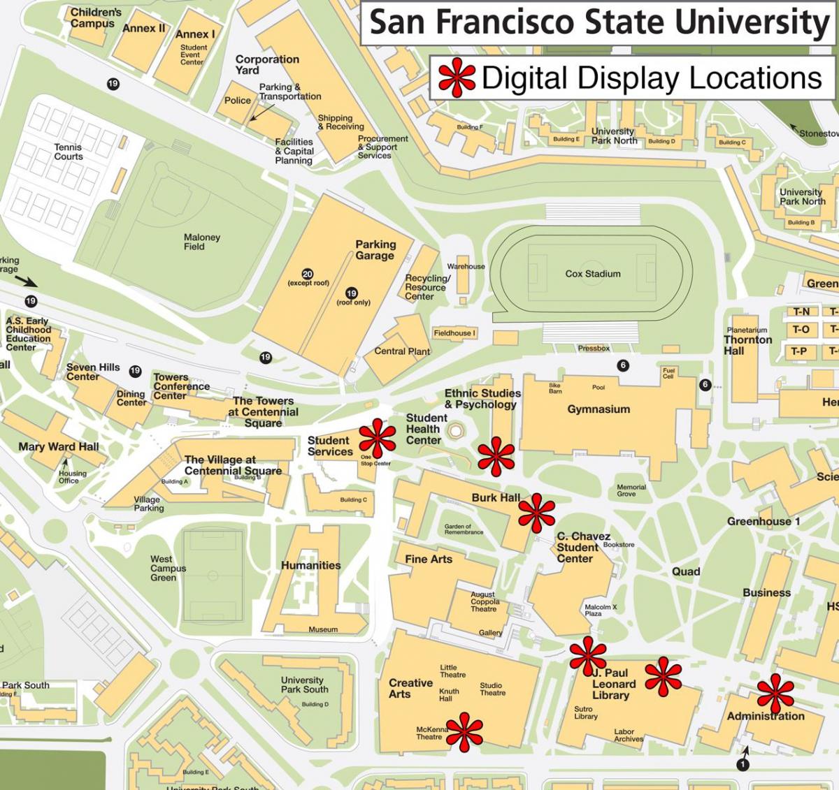 San Francisco state university kaart