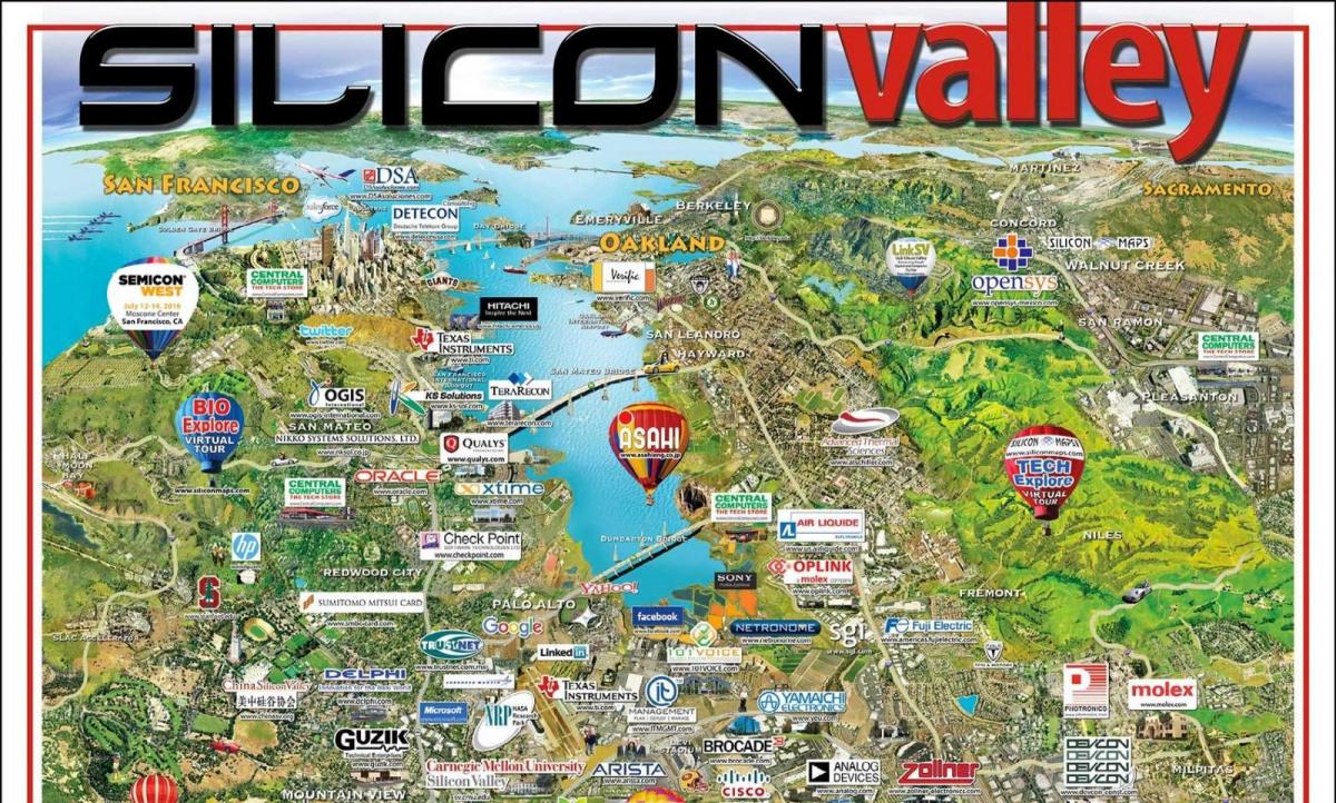 silicon valley area map
