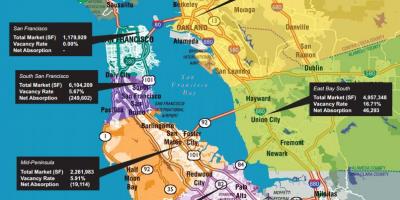 Kaart van die bay area real estate