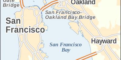 Kaart van San Francisco golden gate-brug