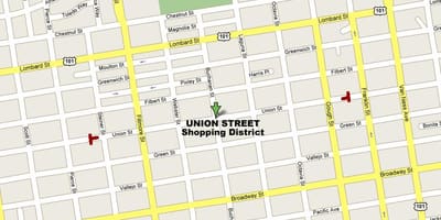 Kaart van die winkel San Francisco