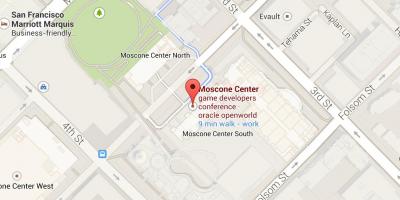 Kaart van die moscone center in San Francisco
