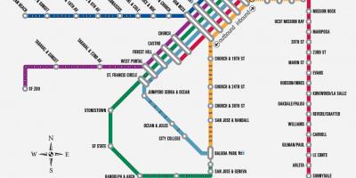 SF muni metro kaart
