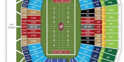 Kaart van die San Francisco 49ers stadion