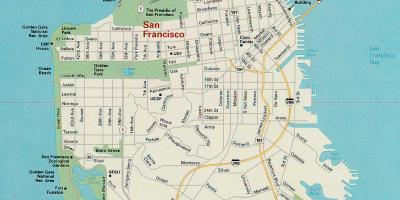 Kaart van San Francisco belangrikste besienswaardighede