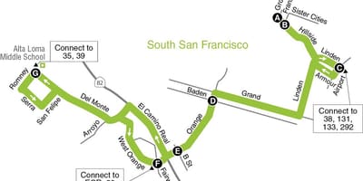 Kaart van San Francisco elementêre skole
