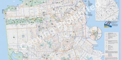 Kaart van San Francisco fiets