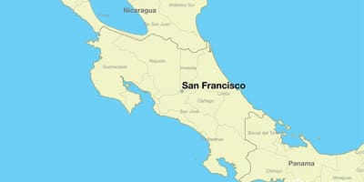 Kaart van San Francisco op'n wêreld
