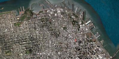 Kaart van San Francisco satelliet