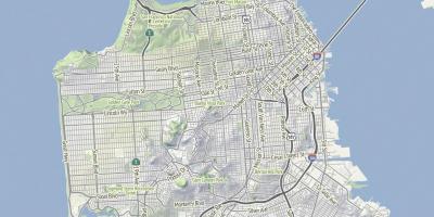 Kaart van San Francisco terrein