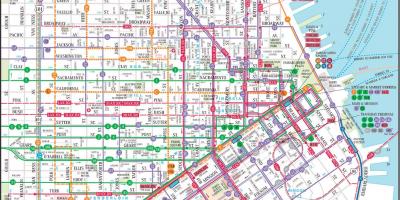 San Francisco openbare vervoer kaart