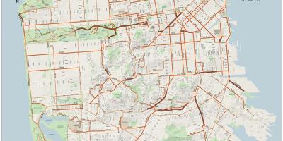 San Francisco fiets kaart
