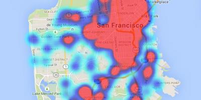 Hitte kaart San Francisco
