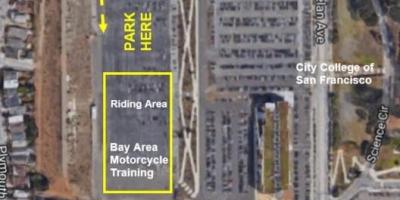 Kaart van SF motorfiets parkering