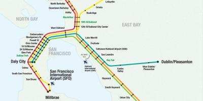 San Francisco-lughawe bart kaart
